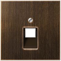 Лицевая панель Jung LS990 metal для 1-м. розетки RJ11/RJ45 античная латунь картинка